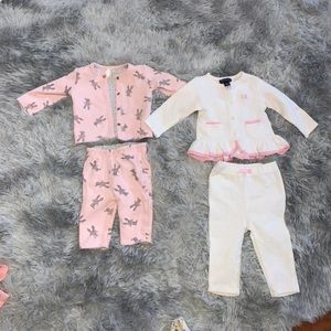 2 matching sets baby girl bundle